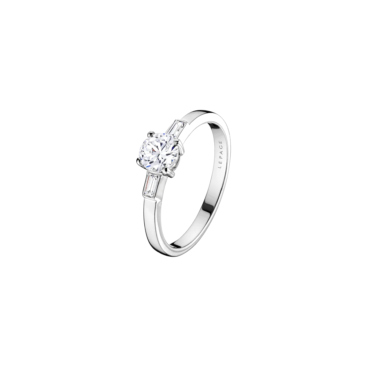 Solitaire Lepage Albert en or blanc diamants