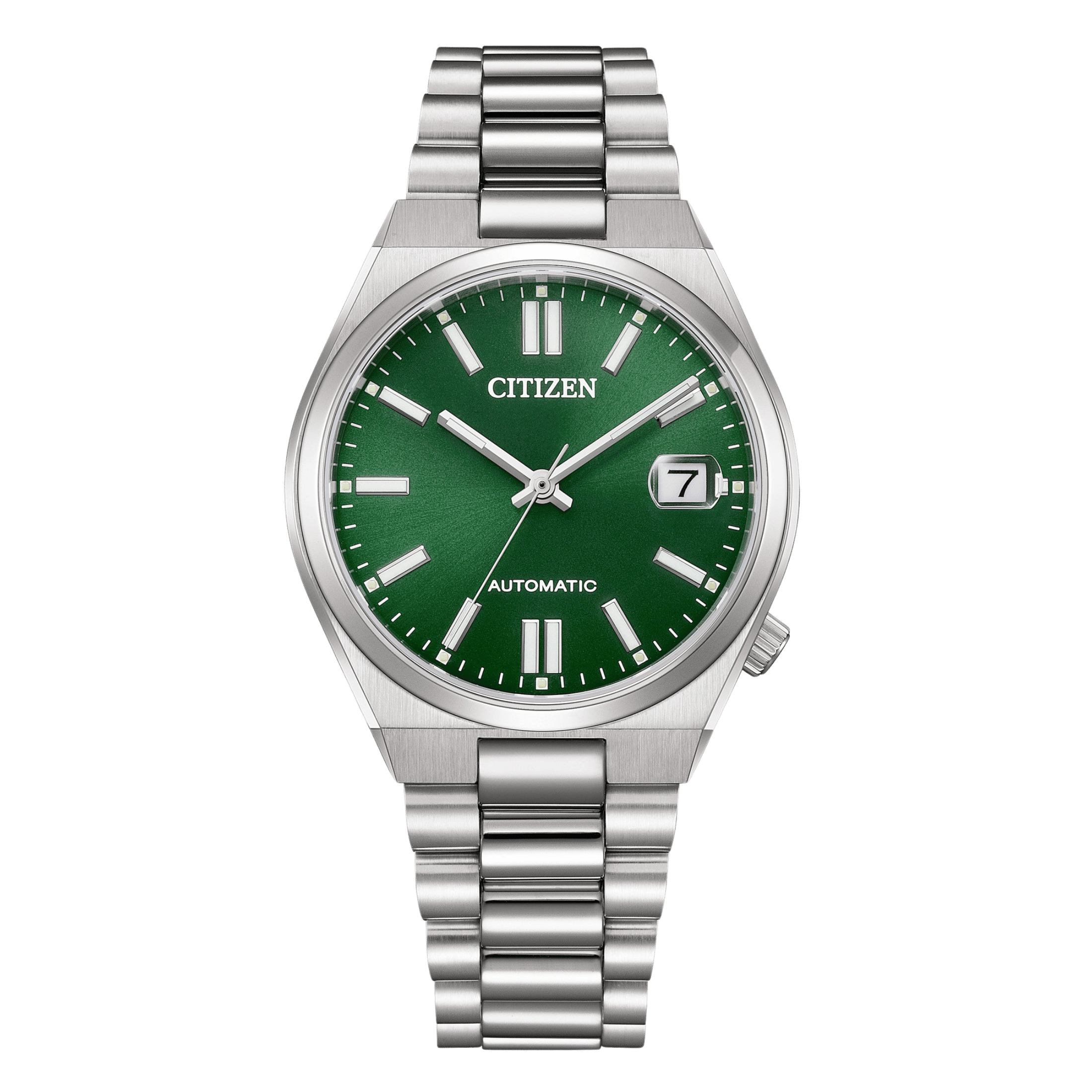 Montre Citizen Tsuyosa 37 mm Dark Green automatique cadran vert bracelet acier 37 mm