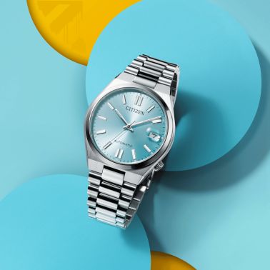 Citizen Tsuyosa 37 mm Ice Blue automatic blue dial steel bracelet 37 mm