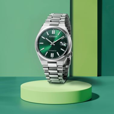 Citizen Tsuyosa 37 mm Dark Green automatic green dial steel bracelet 37 mm