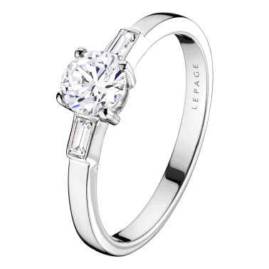 Solitaire Lepage Albert en or blanc diamants