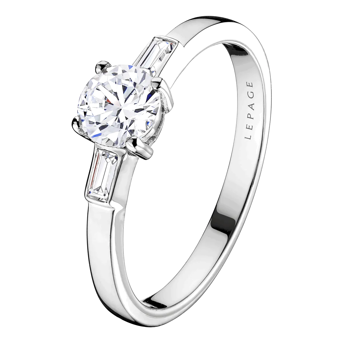 Solitaire Lepage Albert en or blanc diamants