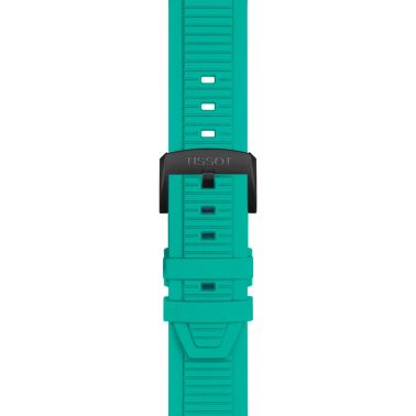 Tissot T-Sport T-Race Chronograph quartz watch black dial green rubber strap 45 mm T141.417.37.051.01