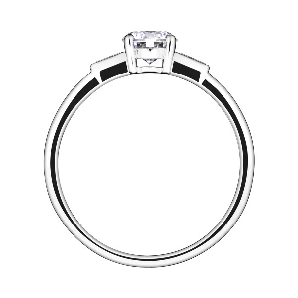 Solitaire Lepage Albert en or blanc diamants