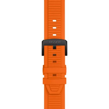 Tissot T-Sport T-Race Chronograph quartz watch black dial orange rubber strap 45 mm T141.417.37.051.02