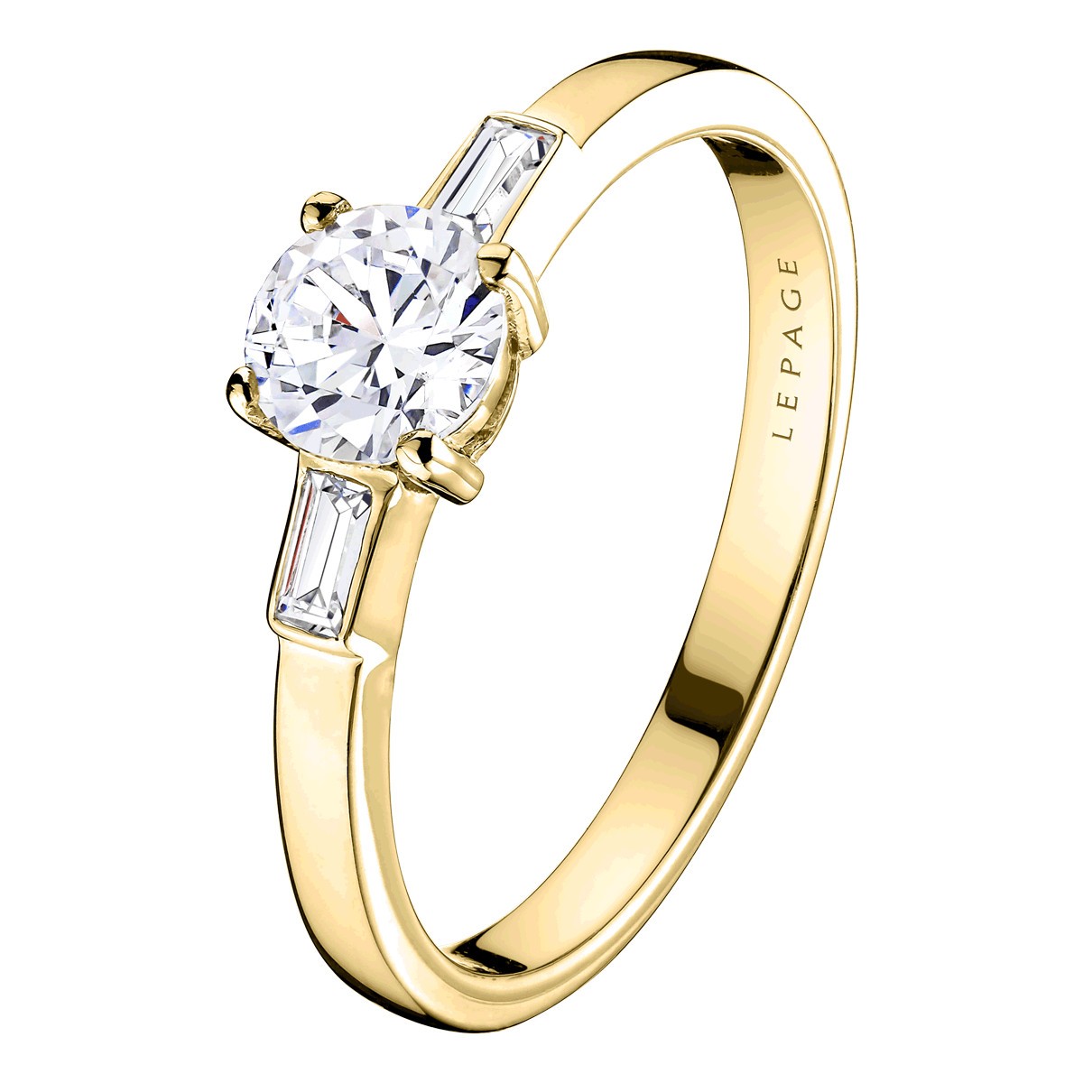 Solitaire Lepage Albert en or jaune diamants