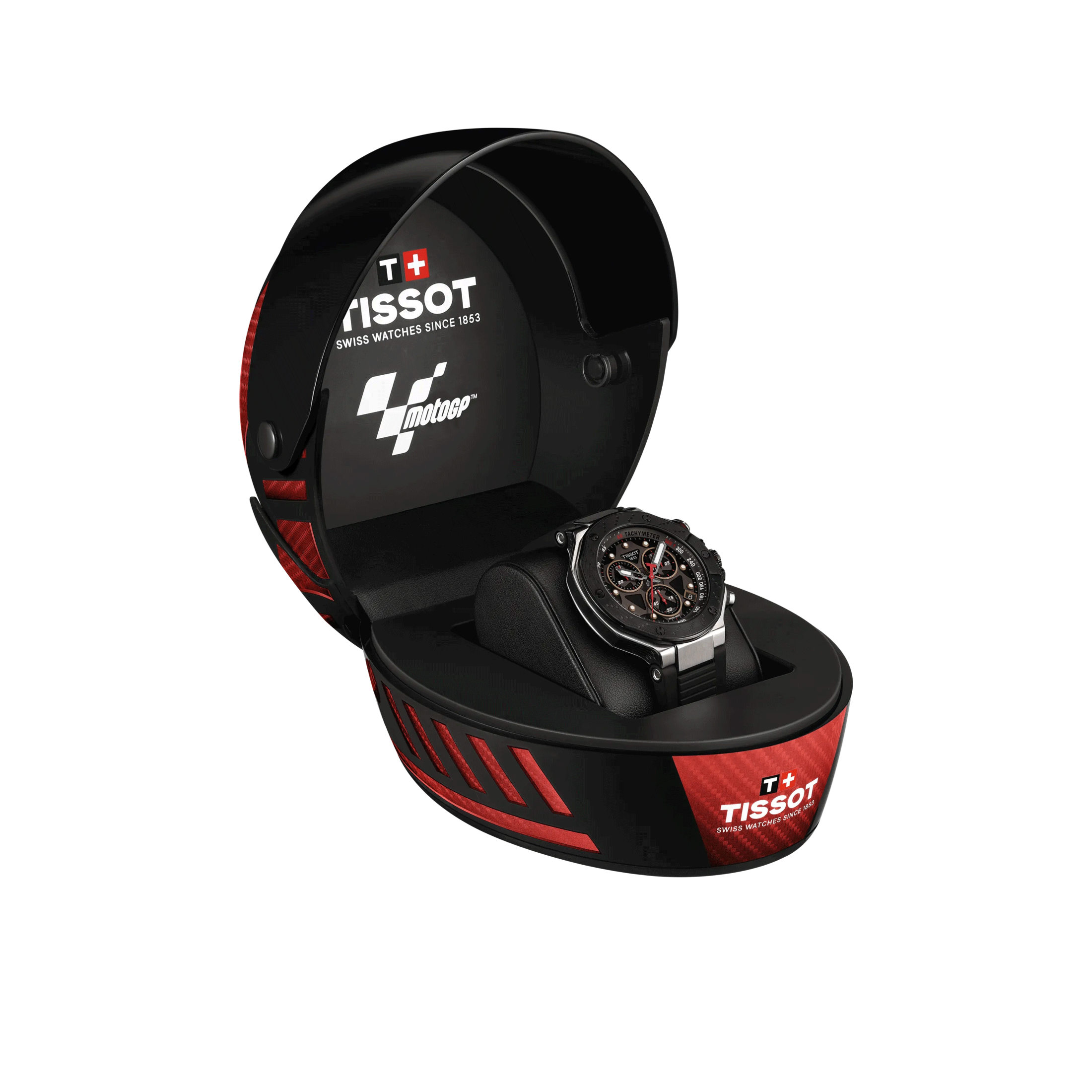 Tissot T-Race MOTOGP Chronograph quartz black dial black rubber strap 45 mm T141.417.27.081.00