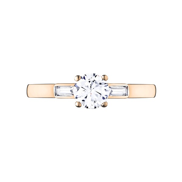 Solitaire Lepage Albert en or rose diamants