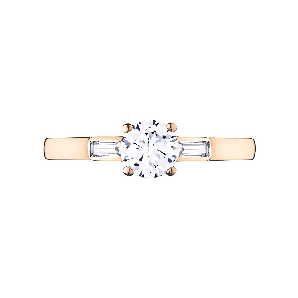 Solitaire Lepage Albert en or rose diamants