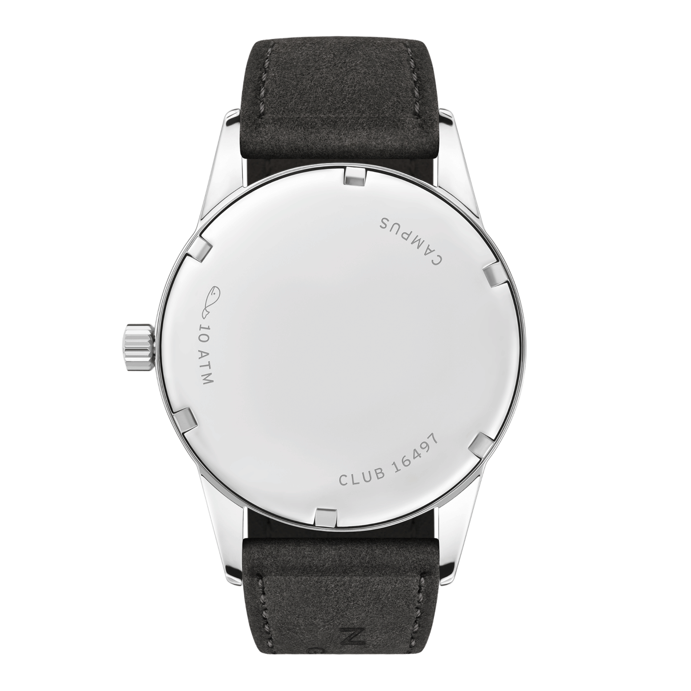 NOMOS Club Campus 38 Night Sky mechanical stainless steel watch blue dial grey velvet strap 36 mm