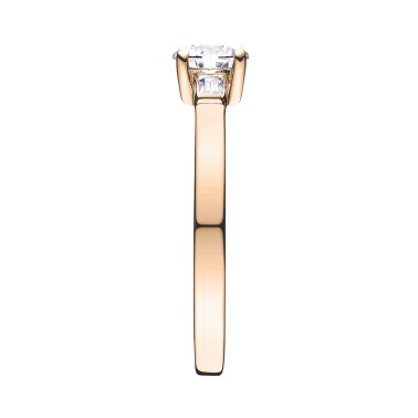 Solitaire Lepage Albert en or rose diamants
