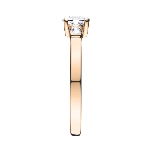 Solitaire Lepage Albert en or rose diamants