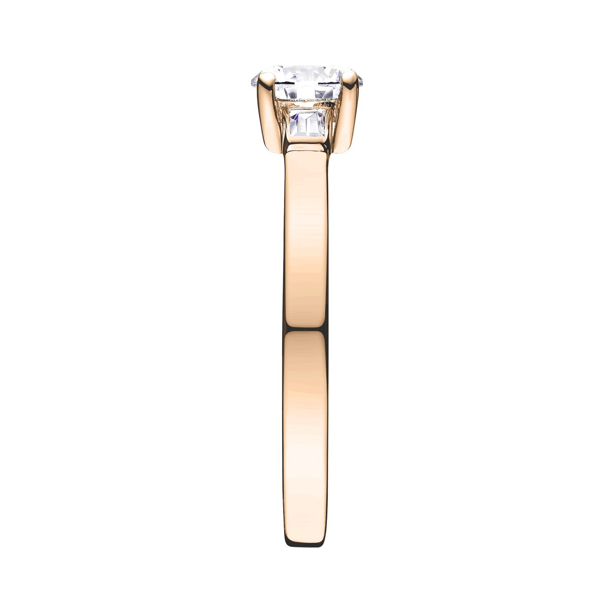 Solitaire Lepage Albert en or rose diamants