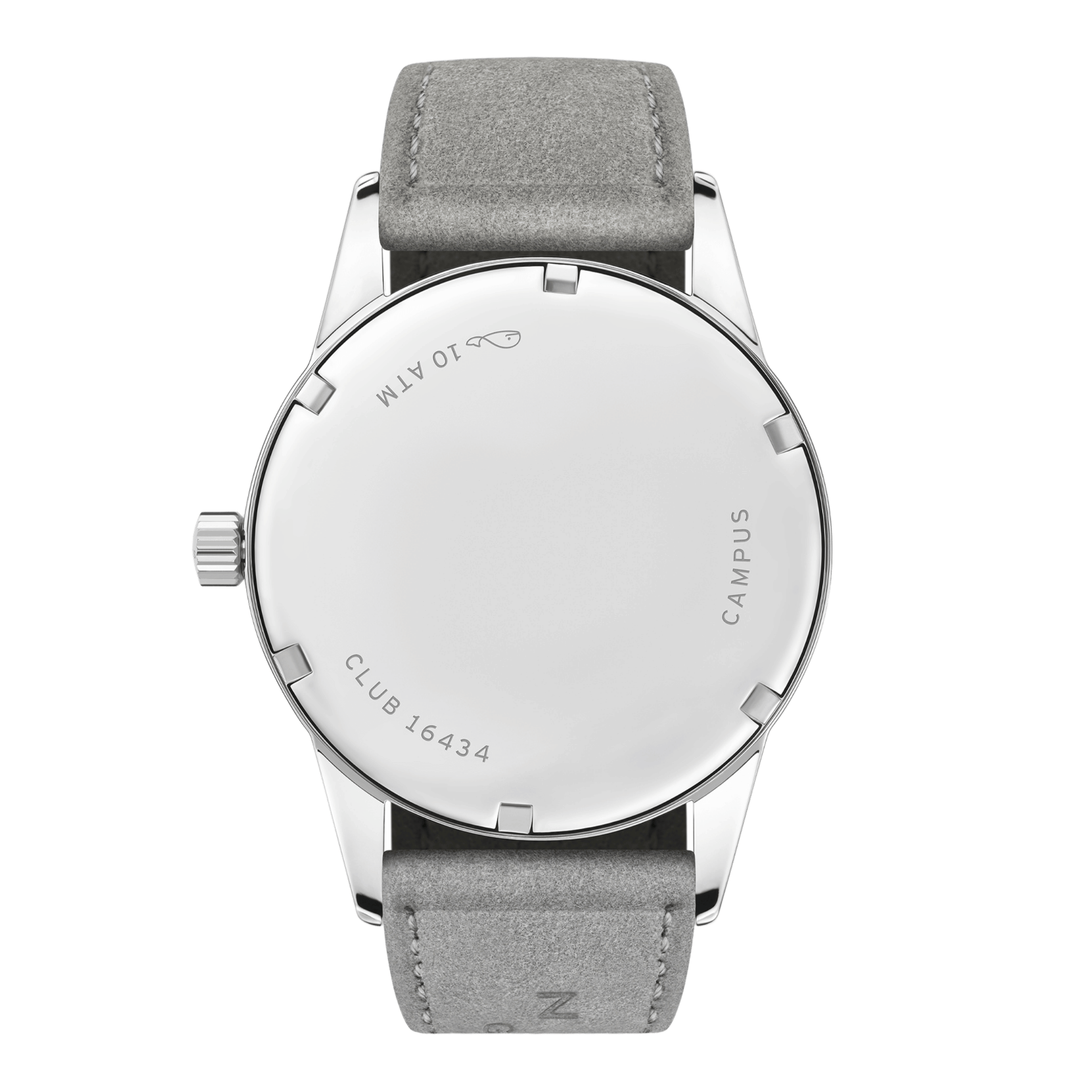 NOMOS Club Campus 38 Starlight mechanical stainless steel watch yellow dial grey velvet strap 36 mm