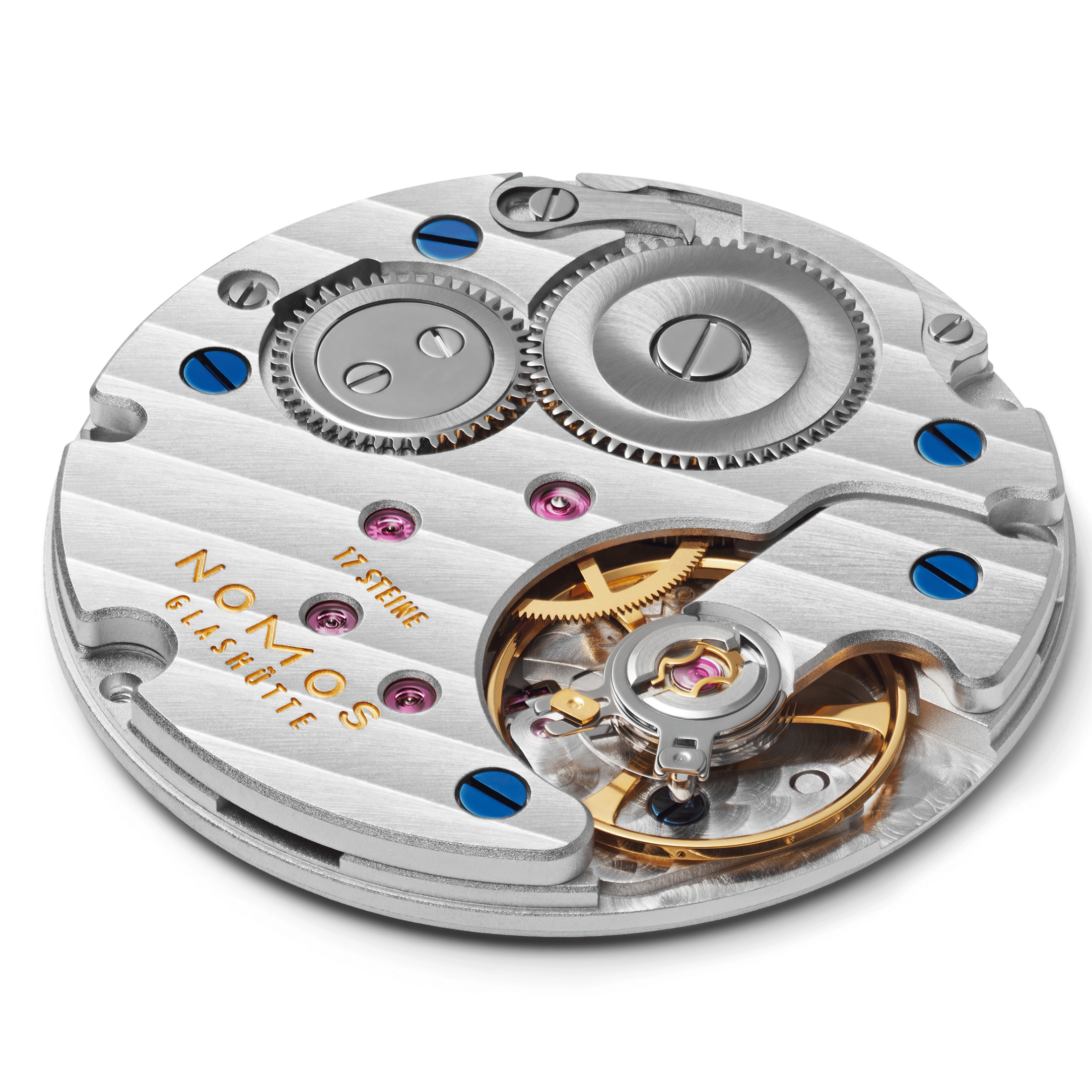 NOMOS Club Campus 38 Starlight mechanical watch sapphire back yellow dial grey velvet strap 36 mm