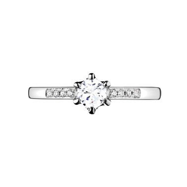 Solitaire Lepage Achille en or blanc diamants