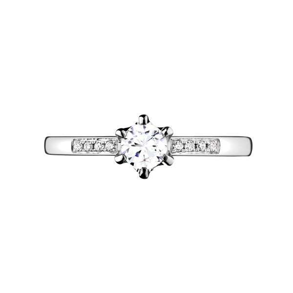 Solitaire Lepage Achille en or blanc diamants