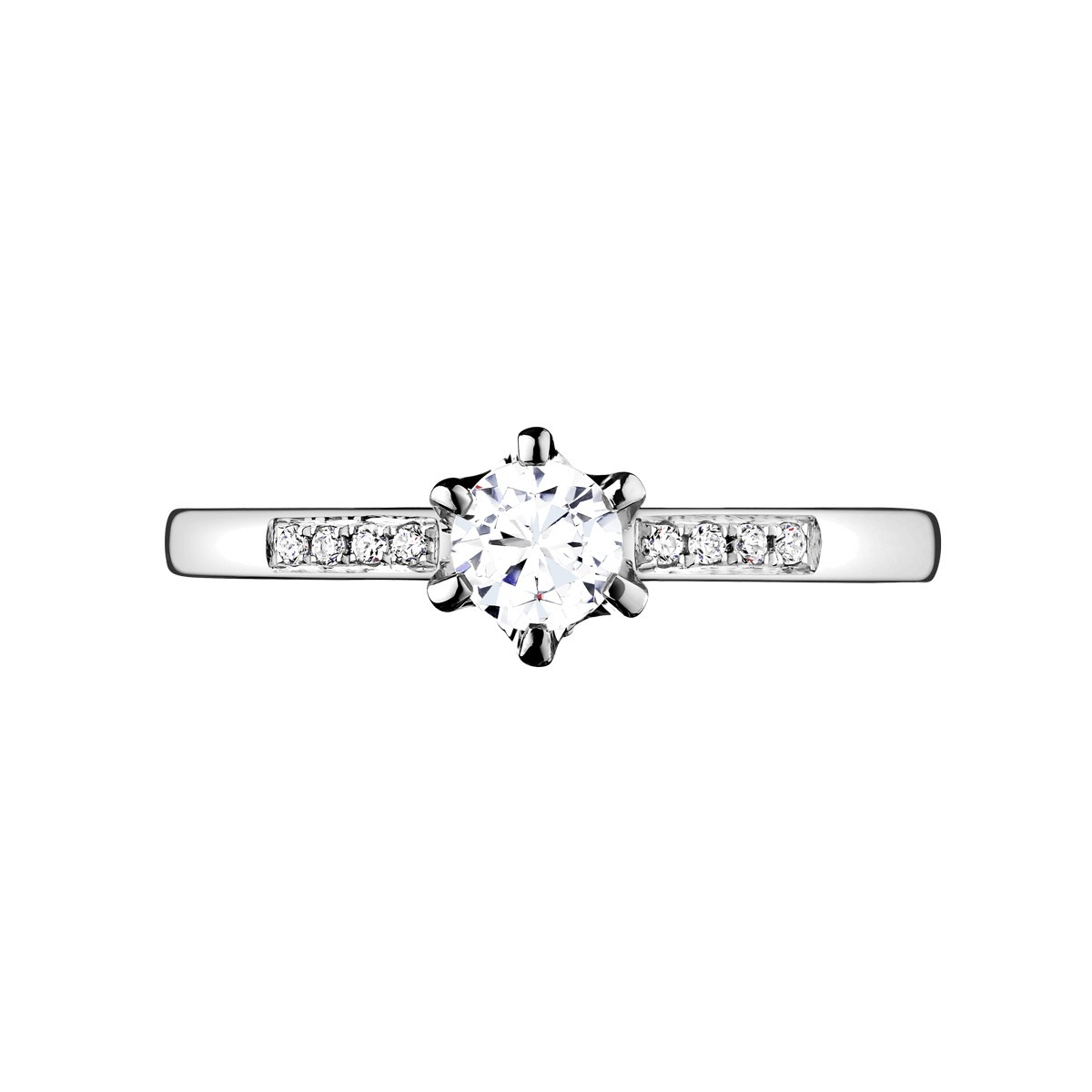 Solitaire Lepage Achille en or blanc diamants