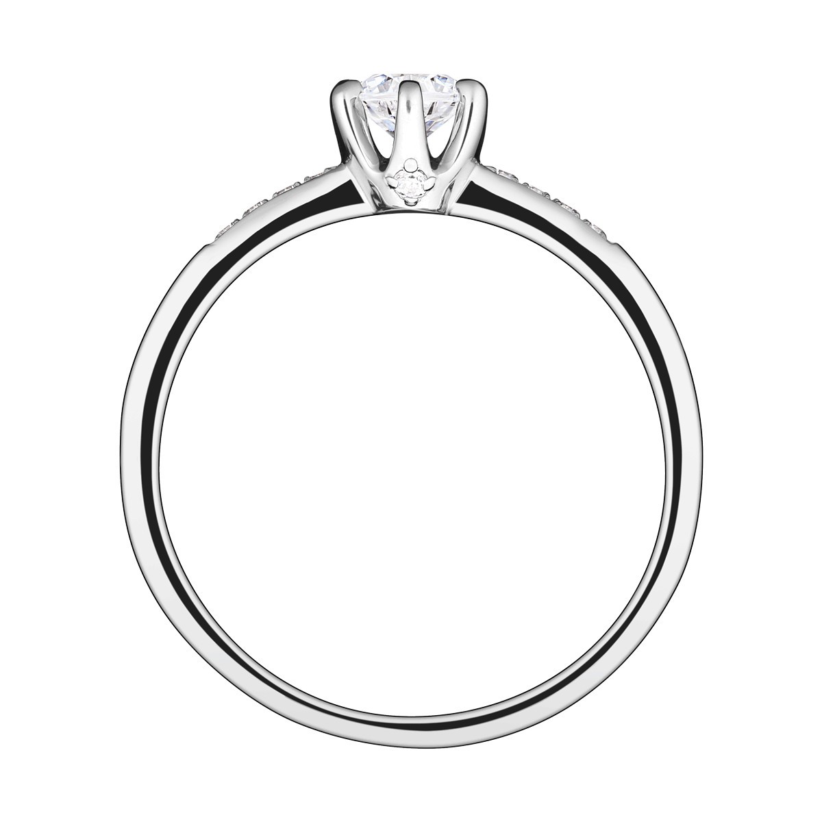 Solitaire Lepage Achille en or blanc diamants