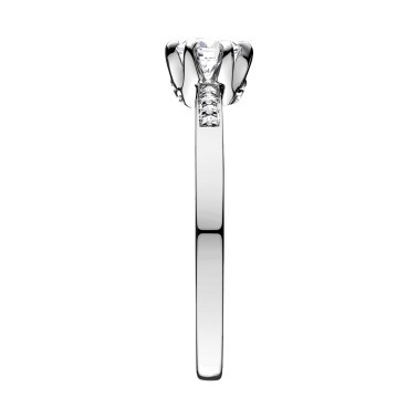 Solitaire Lepage Achille en or blanc diamants