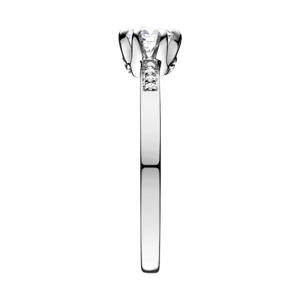 Solitaire Lepage Achille en or blanc diamants