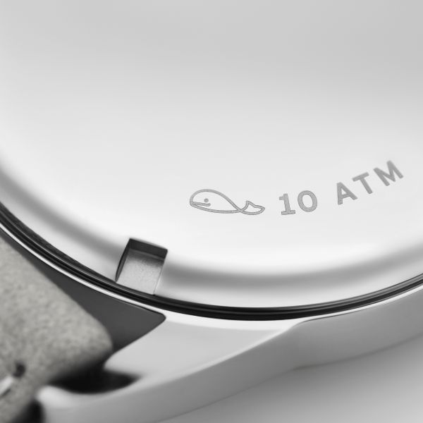 NOMOS Club Campus Starlight mechanical stainless steel watch yellow dial grey velvet strap 36 mm