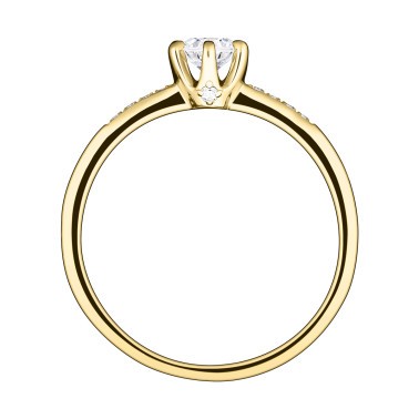 Solitaire Lepage Achille en or jaune diamants