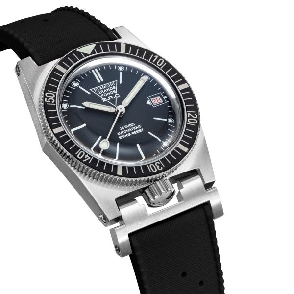 Montre ZRC GRANDS FONDS 300 HERITAGE cadran noir bracelet caoutchouc 39mm
