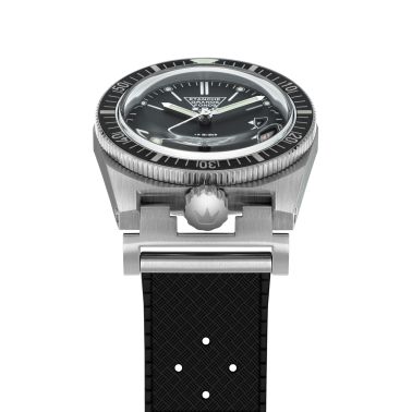 ZRC Grands Fonds 300 HERITAGE black dial rubber strap 38 mm