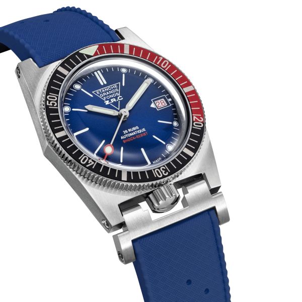 Montre ZRC Grands Fonds 300 HERITAGE Série 3 "Pepsi" cadran bleu bracelet caoutchouc 39 mm