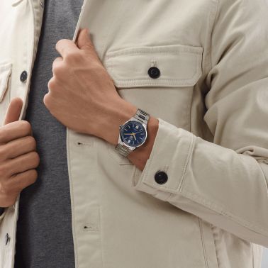 Montre TAG Heuer Carrera automatique index or rose cadran bleu bracelet acier 36 mm WBN2311.BA0001