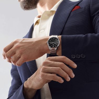 Montre Tag Heuer Carrera Calibre 5 Day-Date automatique cadran noir bracelet acier 41 mm WBN2010.BA0640