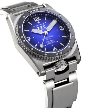 Montre ZRC GRANDS FONDS 300 MN64 HETERIUM METAL automatique cadran bleu bracelet acier 41,5 mm