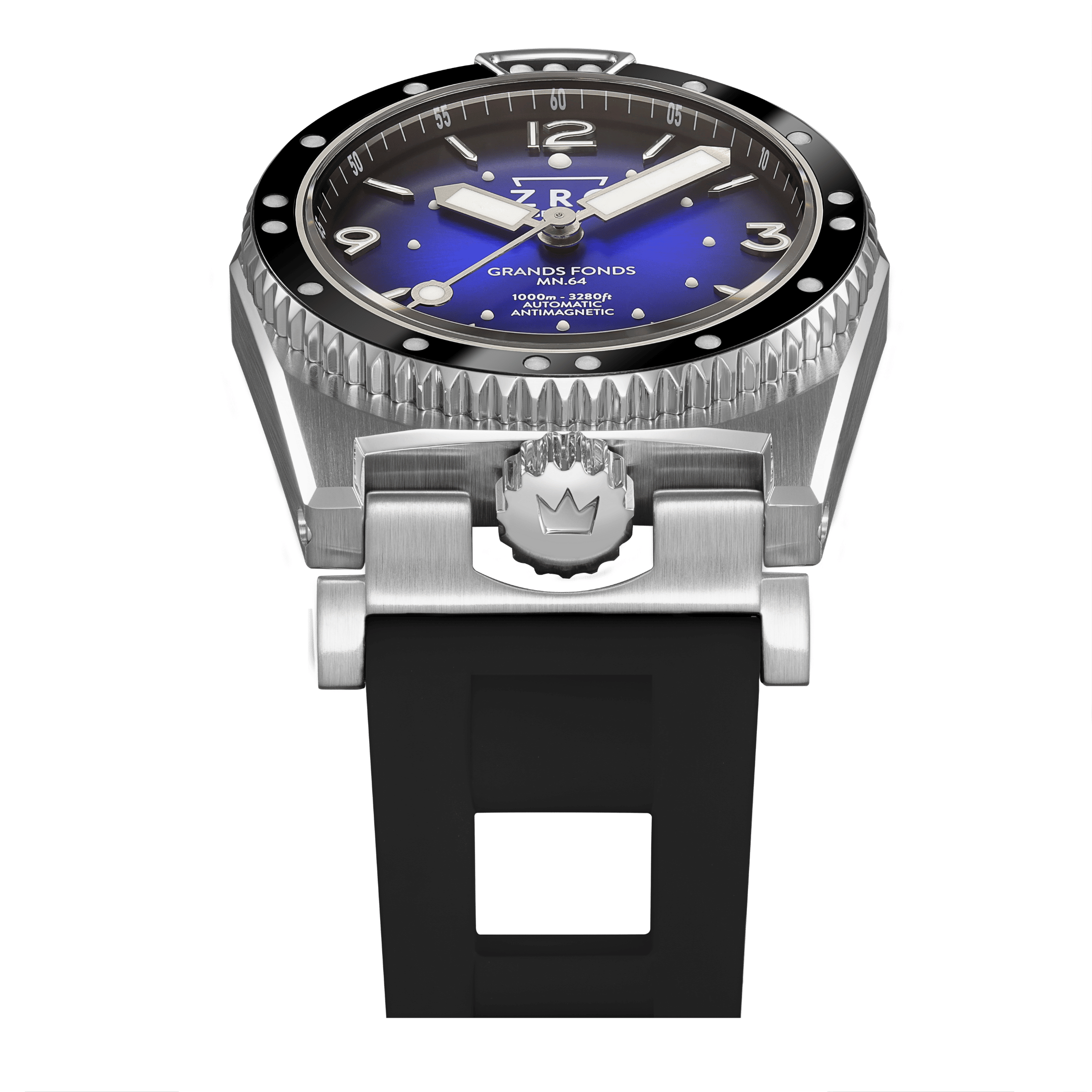 ZRC GRANDS FONDS 300 MN64 HETERIUM RUBBER automatic blue dial rubber bracelet 41,5 mm