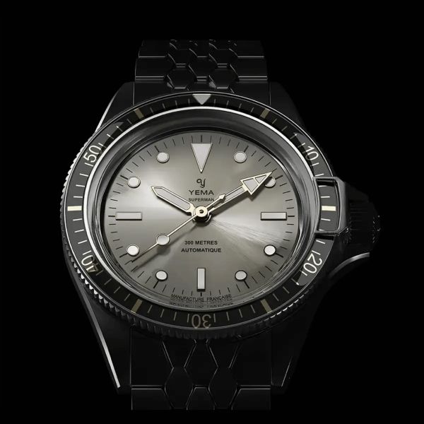Yema Superman Gilt CMM.10 automatic grey dial steel bracelet 39 mm
