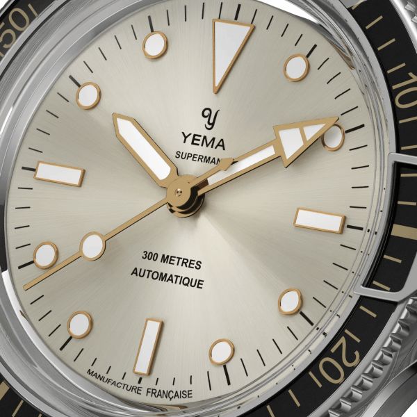 Montre Yema Superman Gilt CMM.10 automatique cadran gris bracelet acier 41 mm