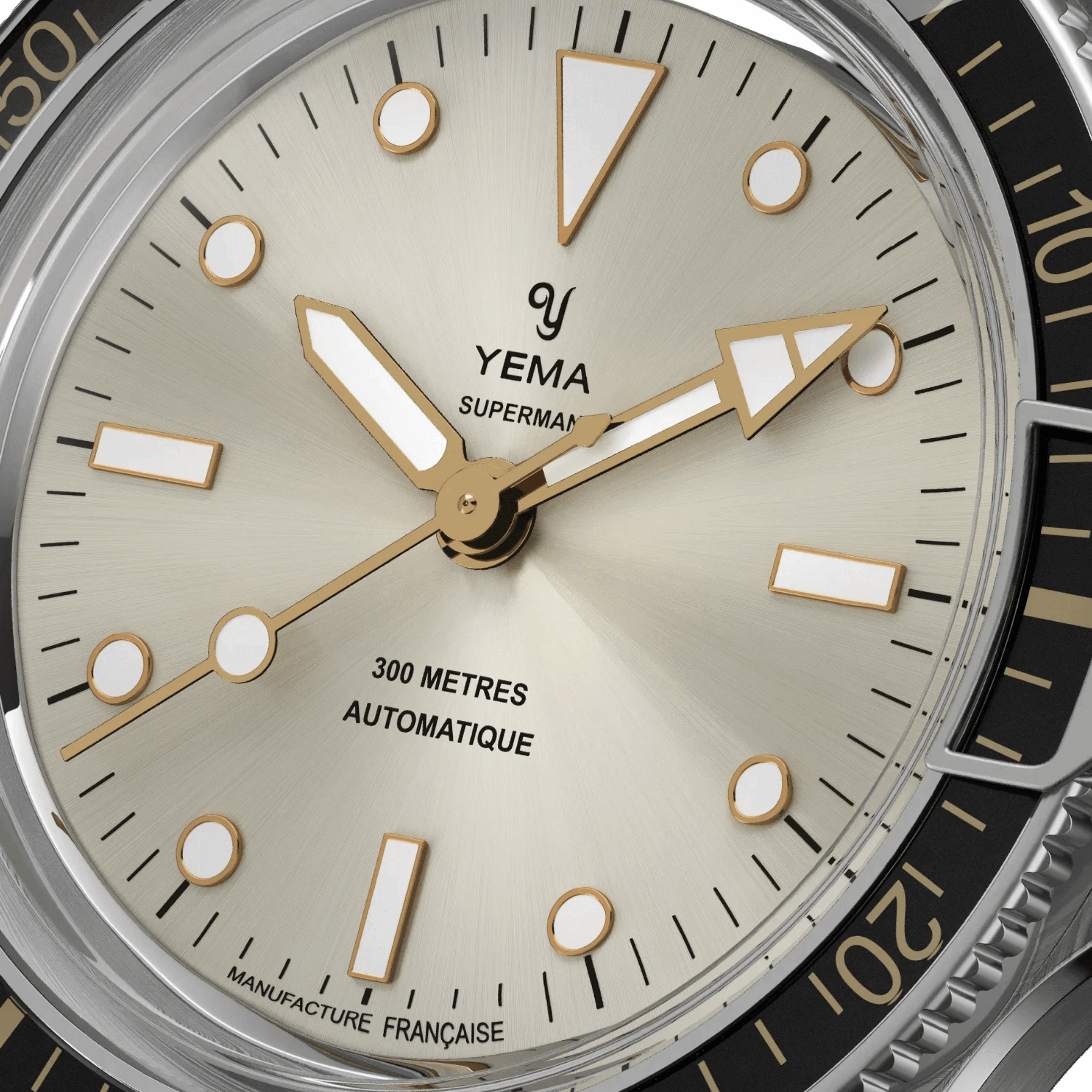 Yema Superman Gilt CMM.10 automatic grey dial steel bracelet 41 mm