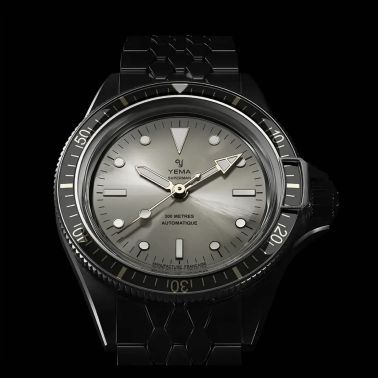 Montre Yema Superman Gilt CMM.10 automatique cadran gris bracelet acier 41 mm