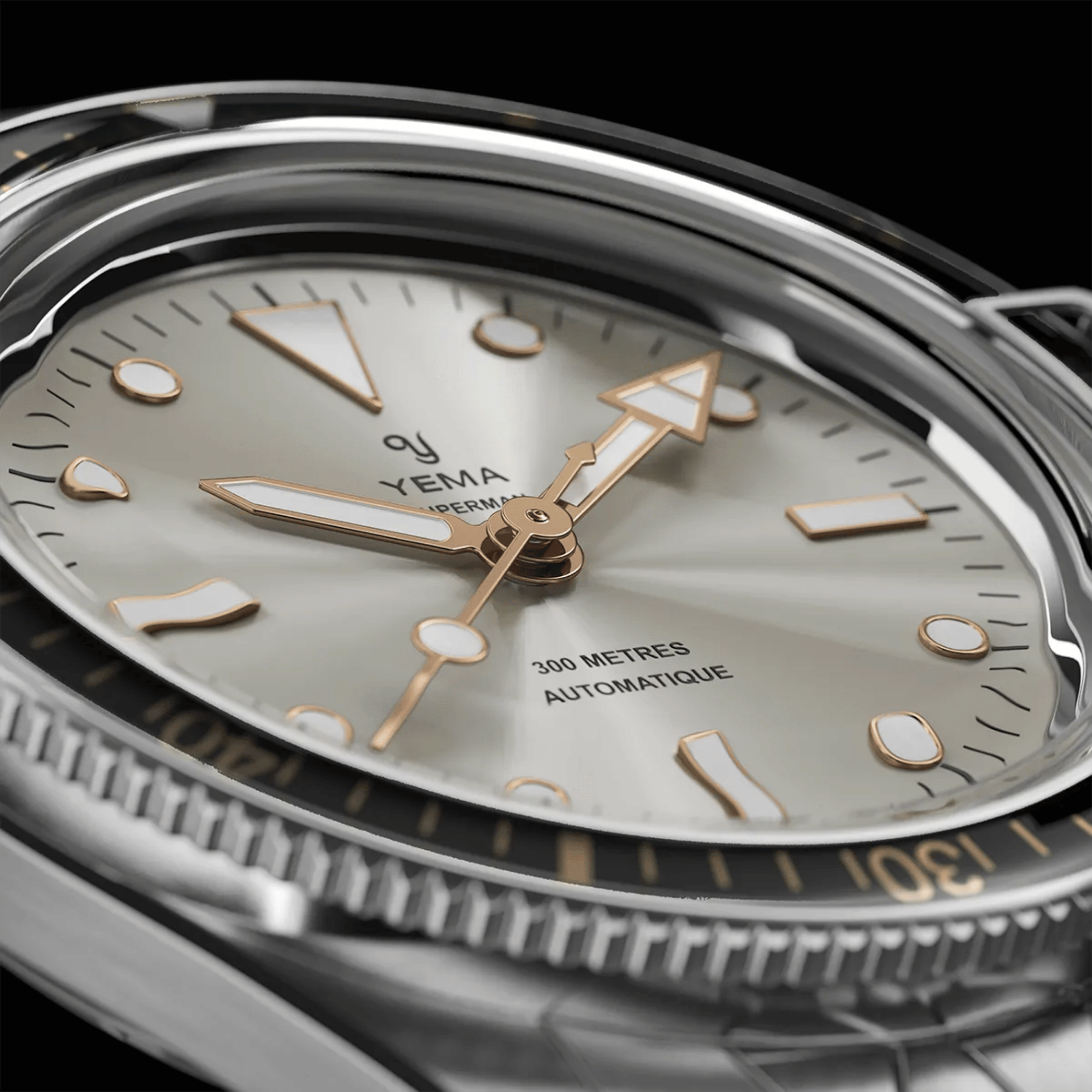 Yema Superman Gilt CMM.10 automatic grey dial steel bracelet 41 mm