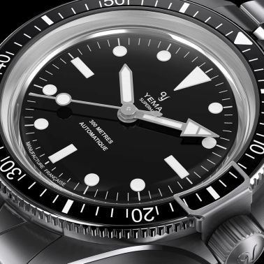 Yema Superman Steel CMM.10 automatic black dial steel bracelet 41 mm