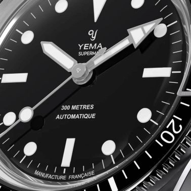 Yema Superman Steel CMM.10 automatic black dial steel bracelet 39 mm