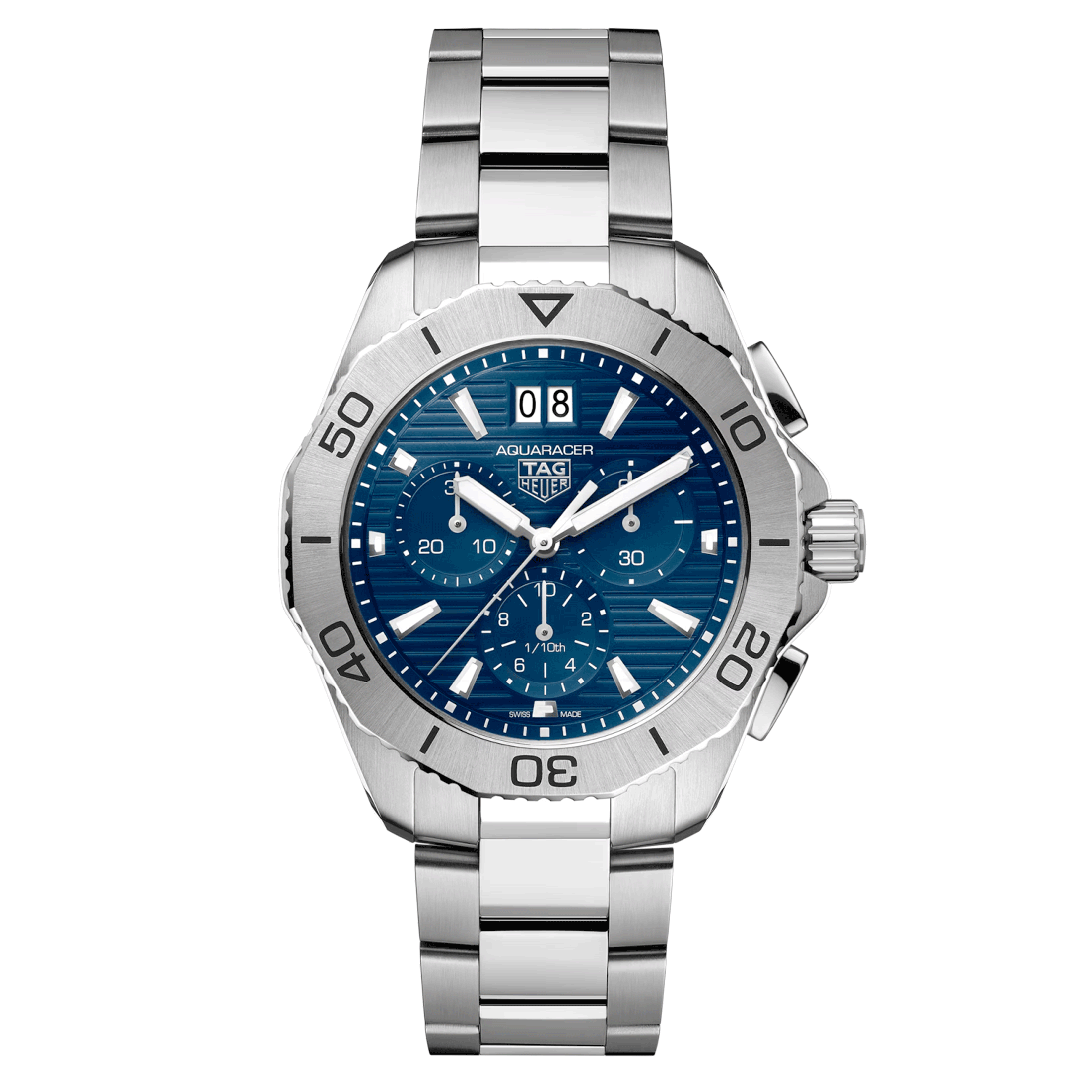 Montre TAG Heuer Aquaracer Professional 200 Chronographe quartz cadran bleu bracelet acier 40 mm CBP1113.BA0627