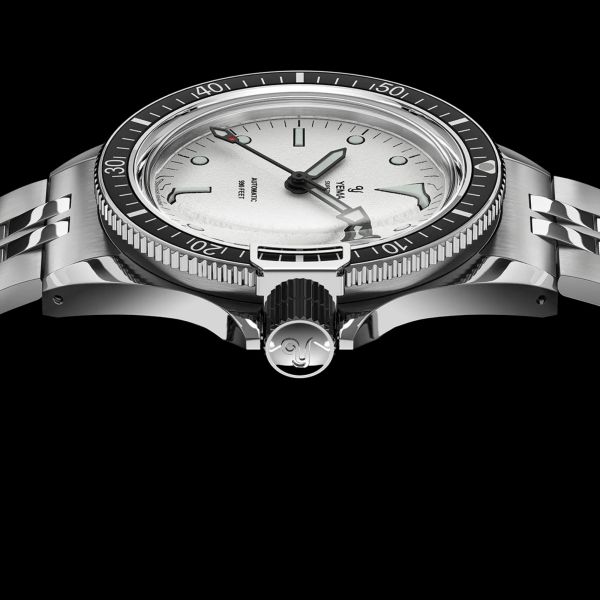 Yema Superman Swiss Edition automatic white dial steel bracelet 41 mm