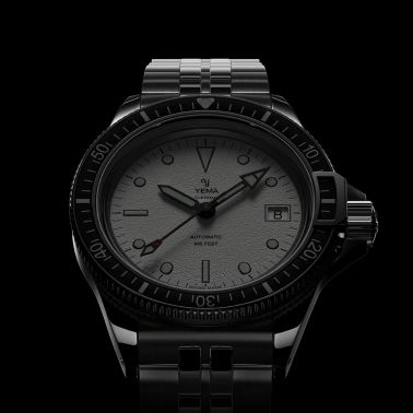 Yema Superman Swiss Edition automatic white dial steel bracelet 41 mm