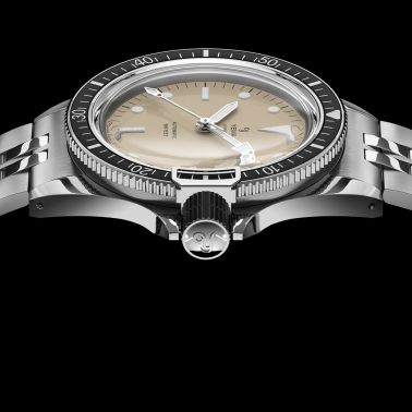 Yema Superman Swiss Edition automatic beige dial steel bracelet 41 mm