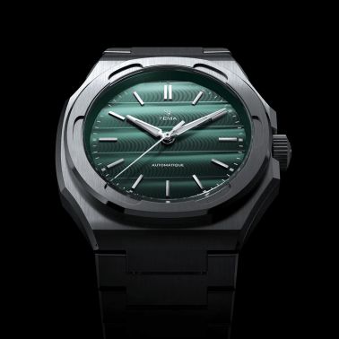 Yema Wristmaster Traveller automatic green dial steel bracelet 39 mm