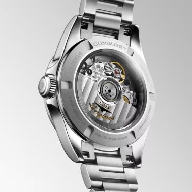 Montre Longines Conquest automatique cadran argent bracelet acier 34 mm