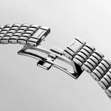 Longines Mini DolceVita quartz watch silver dial stainless steel bracelet 21,5 x 29 mm