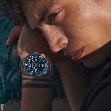 Montre Longines HydroConquest automatique acier cadran bleu 43 mm