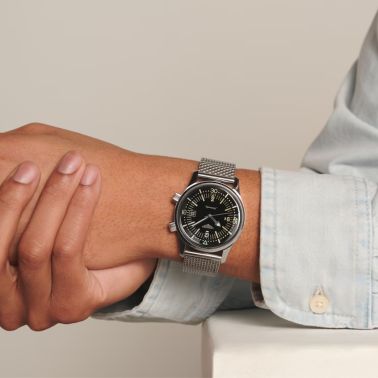 Montre Longines Heritage Diver automatique cadran noir bracelet maille milanaise 42 mm